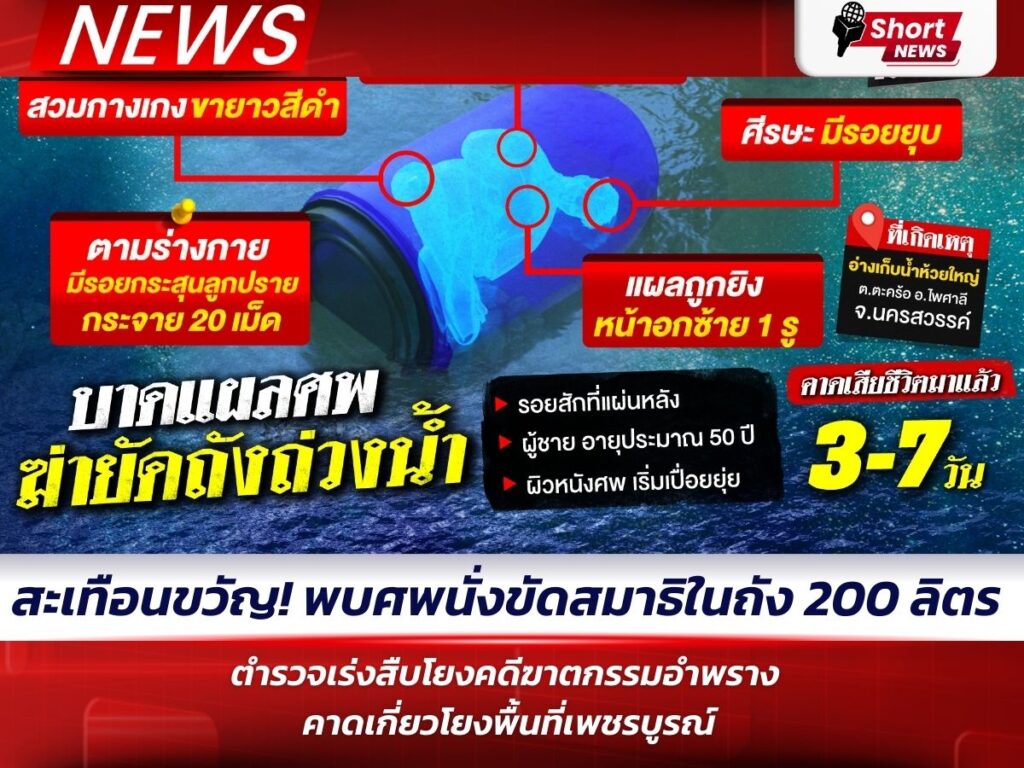 เสียชีวิตในถังพลาสติก